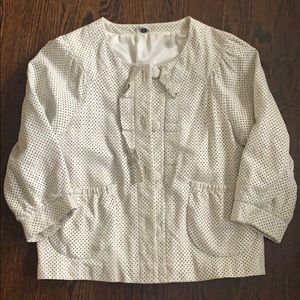 Perforated leather jacket